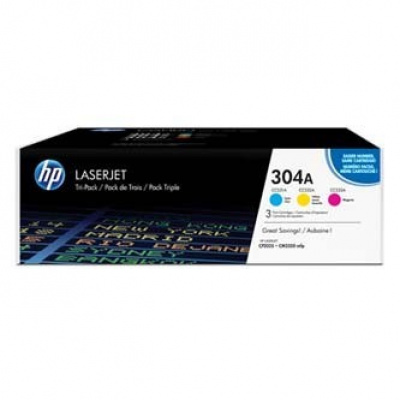 HP 304A CF372AM, cián/bíborvörös/sárga (cyan/magenta/yellow) eredeti toner