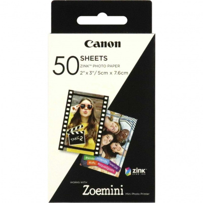 Canon ZP-2030 3215C002 öntapadó fotópapírok ZINK 50x76mm (2x3"), 50 db, fehér, thermo