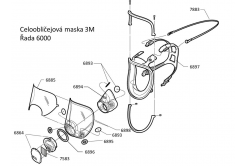 3M 6898 Zorník celoobličejové masky řady 6000
