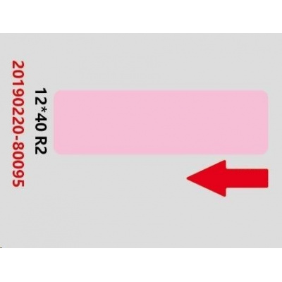 Niimbot A2A68301101, 12x40mm, 160db, rózsaszín önragasztó címkék