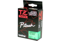Brother TZ-D51 / TZe-D51, 5mm, fekete nyomtatás/zöld alapon, eredeti szalag