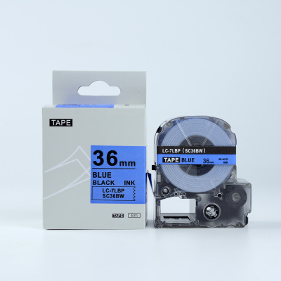 Epson LTS36BW, 36mm x 5m, kék nyomtatás / fehér alapon, utángyártott szalag