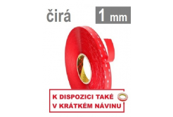 3M VHB™ 4910-F, tl. 1 mm, transparentní oboustranně velmi silně lepicí akrylová páska 25 mm x 3 m