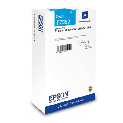 Epson T7552 XL C13T75524N azurová (cyan) originální cartridge