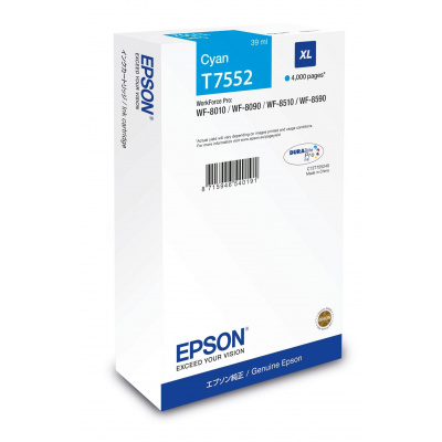 Epson T7552 XL C13T75524N cián (cyan) eredeti tintapatron