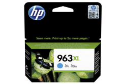 HP eredeti tintapatron 3JA27AE#301, HP 963, cyan, blistr, 1600 oldal, 22.92ml, high capacity, HP Officejet Pro 9010, 9012, 9014, 9015, 90