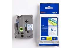 Brother TZ-243 / TZe-243, 18mm x 8m, kék nyomtatás / fehér alapon, eredeti szalag