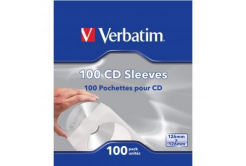 Verbatim 49976 papír lemez tokok CD, ablakkal, 100db, fehér