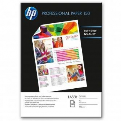 HP Professional Glossy Laser Photo Paper CG965A CG965A, 150 g/m2, A4, 150db, fényes, fehér, fotópapír