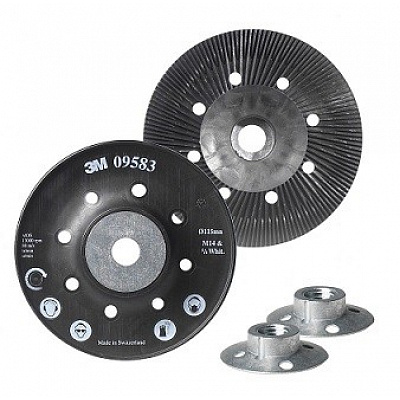 3M Bordázott alátét fibertárcsákhoz, fekete 115 mm M14