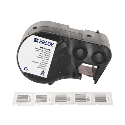 Brady M5-194-481 / 170886, 22.86 mm, Polyester, fekete nyomtatás / fehér alapon