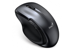 Genius egér Ergo 8200S, 1200DPI, 2.4 [GHz], optikaii, 5gombok, vezeték nélküli, fémes szürke, 1 db AA, BlueEye senzor