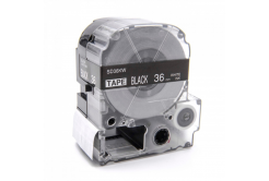 Epson LC-SD36KW, 36mm x 8m, fehér nyomtatás / fekete alapon, utángyártott szalag