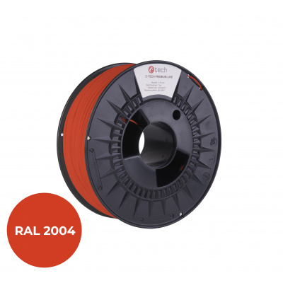C-Tech 3DF-P-PETG1.75-2004 3D filament, PREMIUM LINE, PETG, RAL2004, 1,75mm, 1000g, Tiszta narancs (True orange)