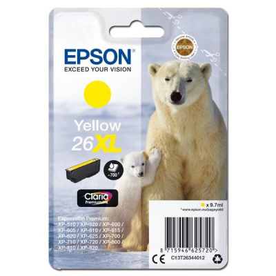 Epson 26XL T2634 sárga (yellow) eredeti tintapatron