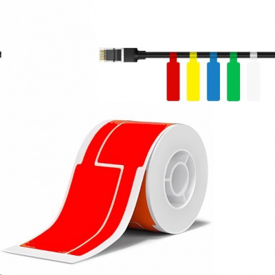 Niimbot 1EA01174101, 25x76mm, 200db, vörös önragasztó címkék kábelekhez