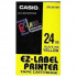 Casio XR-24YW1, 24mm x 8m, fekete nyomtatás / sárga alapon, eredeti szalag