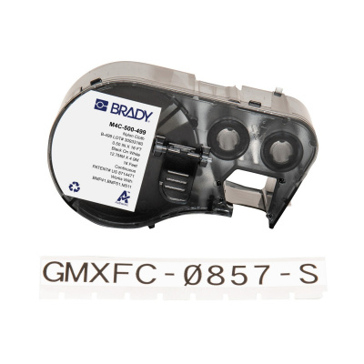 Brady M4C-500-499 / 170794, 12.70 mm x 4.88 m, Nylon, fekete nyomtatás / fehér alapon