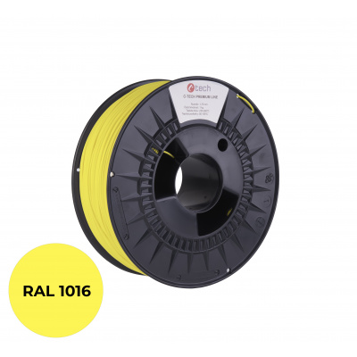 C-Tech 3DF-P-PETG1.75-1016 3D filament, PREMIUM LINE, PETG, RAL1016, 1,75mm, 1000g, Kénsárga (Sulfur yellow)
