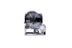 Epson LC-SD18KW, 18mm x 8m, fehér nyomtatás / fekete alapon, utángyártott szalag