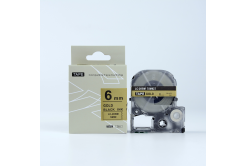 Epson LK-SM6ZW, 6mm x 9m, fekete nyomtatás / arany alapon, utángyártott szalag