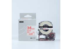 Epson LK-SS36RW, 36mm x 9m, piros nyomtatás / fehér alapon, utángyártott szalag