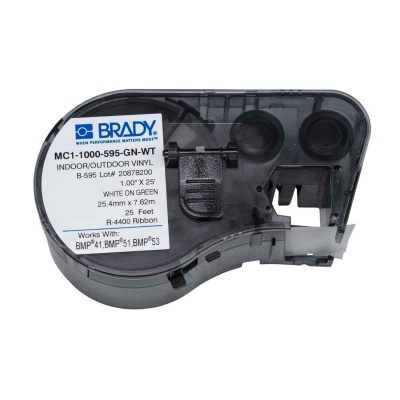 Brady MC1-1000-595-GN-WT / 131598, öntapadó szalag 25.40 mm x 7.62 m