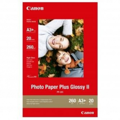 Canon Photo Paper Plus Glossy PP-201 2311B021, 275 g/m2, A3+, 20db, fényes, tintasugaras, fehér, fotópapír