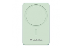 Verbatim 32226 power bank with wireless charging, 5V, 5000mAh, zöld