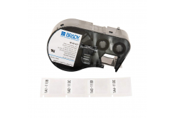 Brady M4-135-427-AW / 170748, 6.35 mm x 27.94 mm, Vinyl, fekete nyomtatás / fehér alapon