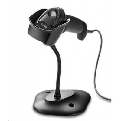 Zebra vonalkódolvasó DS2208 DS2208-SR7U2100SGW, 2D vonalkódolvasó, KIT, black, USB-HID + állvány