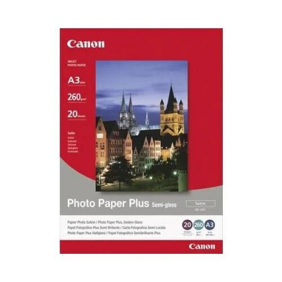 Canon Photo Paper Plus Semi-Glossy 1686B072, 260 g/m2, 10x15cm, 5db, szatén, félig fényes, fehér, fotópapír