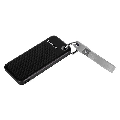 VERBATIM Külső SSD Pocket SSD 2TB, USB-C 3.1, fekete/szürke