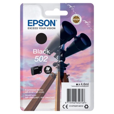 Epson 502 C13T02V14010 fekete (black) eredeti tintapatron