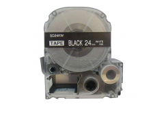 Epson LK-SD24KW, 24mm x 9m, fehér nyomtatás / fekete alapon, utángyártott szalag