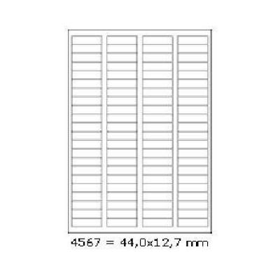 Öntapadó címkék 44 x 12,7 mm, 88 címek, A4, 100 ív