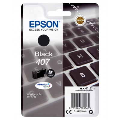 Epson 407 C13T07U140 fekete (black) eredeti tintapatron