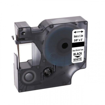 Dymo 18053, S0718280, 9mm x 1, 5m fekete nyomtatás / fehér alapon, kompatibilis szalag 