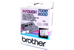 Brother TX-141, 18mm x 8m, fekete nyomtatás / átlátszó alapon, eredeti szalag