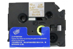 Kompatibilis szalag a Brother TZ-MQ934/TZe-MQ934, 12mm x 5m, arany nyomtatás / szatén ezüst alapon