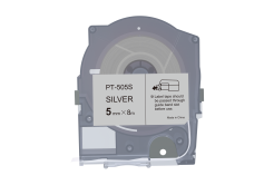 Max LM-505S, 5mm x 8m, ezüst utángyártott szalag
