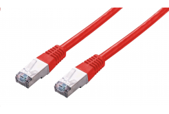 Kábel C-TECH CB-PP5F-025R patchcord Cat5e, FTP, piros, 0,25m