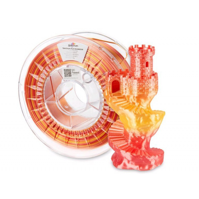 Spectrum 81017 3D filament, PLA Silk Rainbow, 1,75mm, 1000g, Többszínű (Fire red)