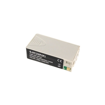 Epson S020601, SJIC22P(K) pro ColorWordb, fekete (black) kompatibilis tintapatron