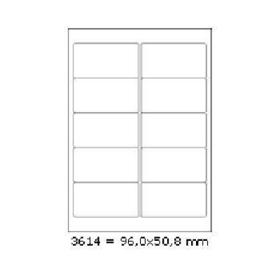 Öntapadó címkék 96 x 50,8 mm, 10 címek, A4, 100 ív
