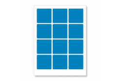 Öntapadó címkék 60 x 60 mm, 12 címkék, A4, 20 ív, kék