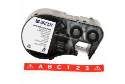Brady M4C-500-595-RD-WT / 170817, 12.70 mm x 7.62 m, vinil, fehér nyomtatás / piros alapon