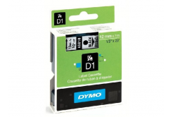 Dymo D1 45018, S0720580, 12mm x 7m, fekete nyomtatás / sárga alapon, eredeti szalag