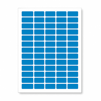 Öntapadó címkék 38 x 21,2 mm, 65 címkék, A4, 20 ív, kék