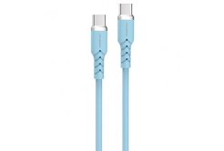 Powerton ENERGY PASTEL EDITION USB-C kábel, 60W, 1 m, szilikon, kék